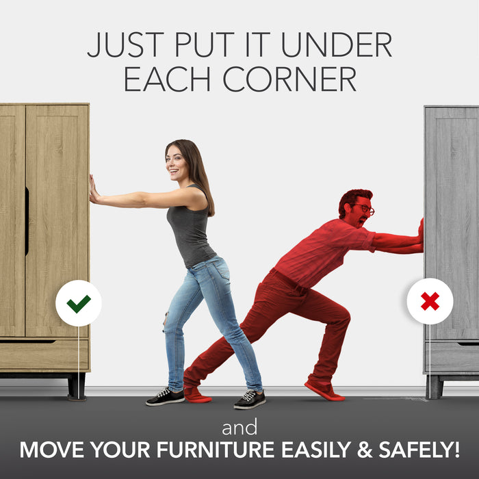 X-Protector Heavy-Duty Furniture Sliders for Hard Floors 16 Pcs 3.5”